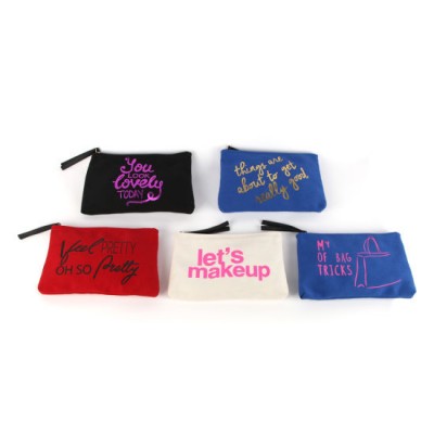 Fashionable Canvas Promotional Cosmetic Bag